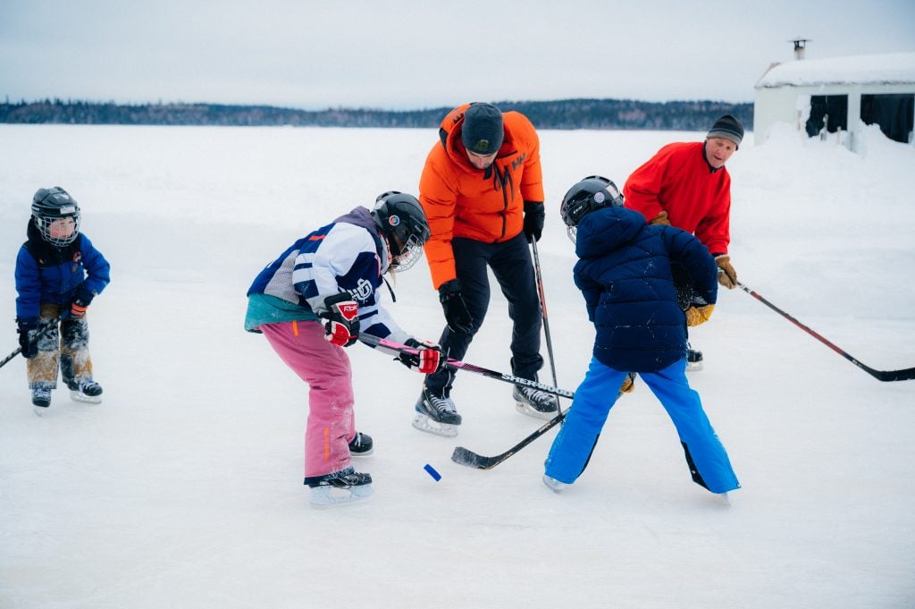 Patinoire extérieure en Abitibi-Témiscamingue